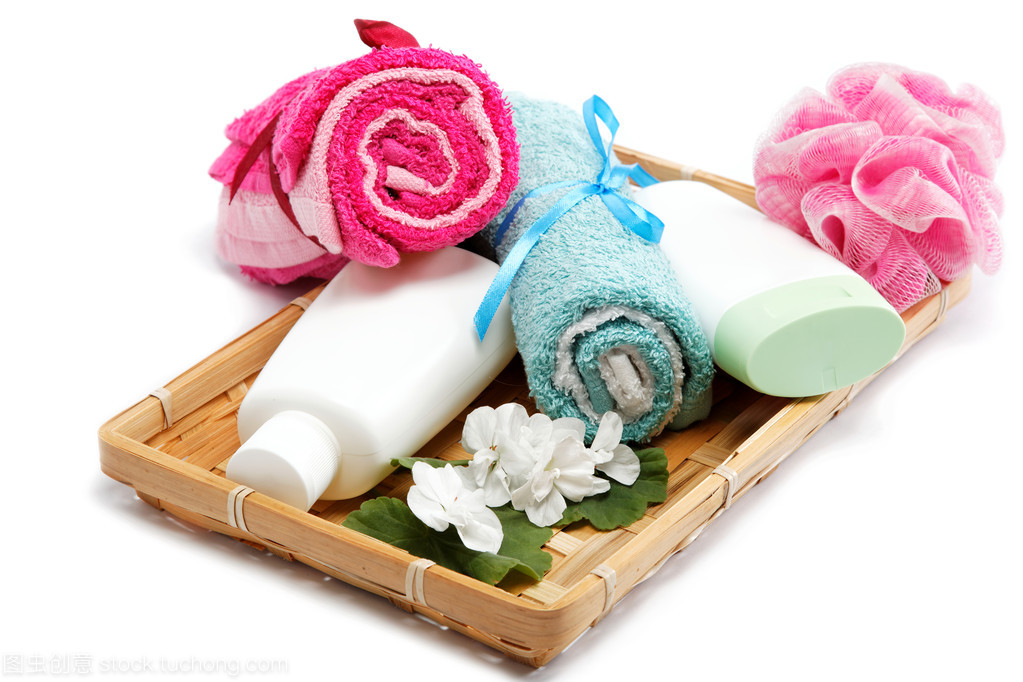 个人卫生用品。桑拿或 spa 在一个木质的配件